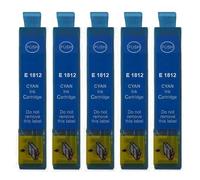 Inkpro Lot de 5 cartouches d'encre compatibles avec Epson T1812 Cyan pour Expression Home XP- 102 202 205 212 215 225 30 302 305 312 313 315 322 325 33 402 405 412 413 415 420 422 425