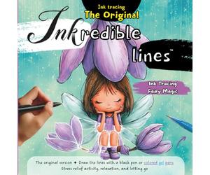 Inkredible Lines Ink Tracing Fairy Magic: The Original Version - Trace the lines with a black pen or colored gel pens | Stress relief, art therapy and letting go | Magical Worlds to trace