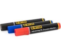 Inkstringxl Marqueur effaçable à Sec pour tableaux blancs avec encre Gel Et pointe ronde de 3 mm - Noir, Rouge et Bleu, Paquet de 3