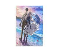 INKT Poster violet Evergarden - Peinture sur toile pour salon, chambre à coucher, maison, bureau, salle de sport - 50 x 75 cm