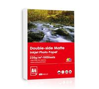 Inkuway A4 100 Feuilles Impression Recto Verso pour Papier Double Face Mat 230gsm Papier Photo Jet d'encre pour Brochures