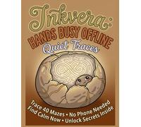 Inkvera: Hands Busy Offline: 40 Philosophical Reverse Coloring Pages | Ink Tracing Book for Dopamine Detox | Pebble Fields, Ripple Mazes & Quiet Path Designs for Adults