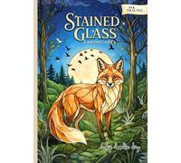 Inky Doodle Day: Stained Glass Landscapes - Ink Tracing Cute and Easy Relaxing Coloring Book: Stress Relief for Seniors with Dreamy Escape Landscapes, ... Comfy Cozy Mosaic Art Patterns for Busy Minds