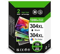INKYEAH Cartouche 304 XL, Encre 304XL Remplacement pour Cartouche HP 304 Noir et Couleur, Cartouche Encre 304 XL pour DeskJet 3720 2600 Envy 5030 5032 DeskJet 3750 3760 2630 3735 2622 3762 3730