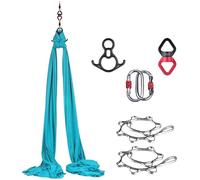 INLANDSIS Hotel Bee Yoga Aerial Silk Hamac de yoga à suspendre, balançoire trapèze, forte capacité de charge, protection sûre, ensemble de balançoire de yoga, hamac acrobatie (bleu lac)
