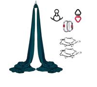 INLANDSIS Hotel Bee Yoga Aerial Silk Hamac de yoga à suspendre, forte capacité de charge, protection sûre, ensemble de balançoire de yoga, hamac acrobatie (vert foncé)