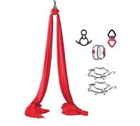 INLANDSIS Hotel Bee Yoga Aerial Silk Hamac de yoga à suspendre, forte capacité de charge, protection sûre, ensemble de balançoire de yoga, hamac acrobatie (rouge)
