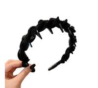 INLANDSIS Peigne à cheveux tendance en forme de U, élégant tressé, dents de requin ondulées en zigzag (Z60 noir)