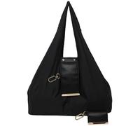 INLANDSIS Sac fourre-tout porte-clés, léger et compact en cuir végétalien, mini sacs pliables avec porte-clés, se transforme en sac de courses spacieux, Noir , size