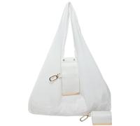 INLANDSIS Sac fourre-tout porte-clés, léger et compact en cuir végétalien, mini sacs pliables avec porte-clés, se transforme en sac de courses spacieux, blanc, size