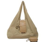 INLANDSIS Sac fourre-tout porte-clés, léger et compact en cuir végétalien, mini sacs pliables avec porte-clés, se transforme en sac de courses spacieux, kaki, size