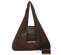 INLANDSIS Sac fourre-tout porte-clés, léger et compact en cuir végétalien, mini sacs pliables avec porte-clés, se transforme en sac de courses spacieux, café, size