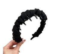 INLANDSIS Serre-tête élégant tressé en forme de U avec dents de requin ondulées en forme de U (X9, noir)