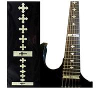 Inlay Sticker Marqueurs de Frettes pour Guitares & Basses - Cross - Perle Blanche