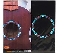 Inlay Stickers pour soprano ukulélés - Rosace/Purfling - Native American Pattern - Turquoise