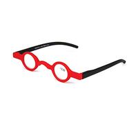 Inlefen Unisexe Mini Cadre rond Charnière à ressort Lecteur Lunettes de lecture