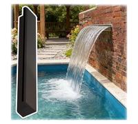 Inless Steel Kit cascade murale avec connecteur - Idéal pour un débit d'eau fluide en décembre, patios et piscines - Améliore l'esthétique extérieure et la relaxation