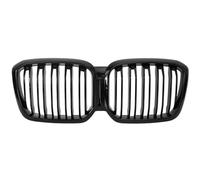 Inlet Grille Lot 2 calandres pare-choc avant double lamelles pour BMW X3 X4 G01 G02 G08 2022-2024, calandre capot noir brillant, grilles course Front Grille(None Hole)
