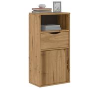 INLIFE Armoire latérale avec tiroir ODDA 40x24x79 cm Bois Massif pin