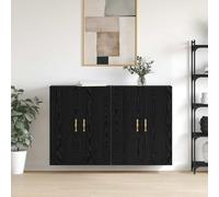 INLIFE Armoires Murailles 2 pcs Chêne Noir 69,5 x 34 x 90 cm-3394520