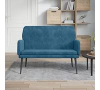 INLIFE Banc Bleu 108x79x79 cm Velours