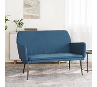 INLIFE Banc Bleu 108x79x79 cm Velours
