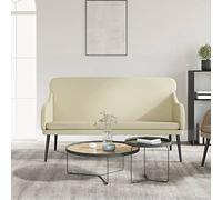 INLIFE Banc Crème 110x76x80 cm Similicuir