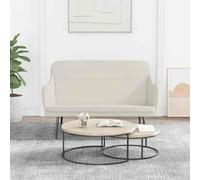 INLIFE Banc Crème 110x76x80 cm Velours