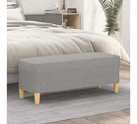 INLIFE Banc Gris Clair 100x35x41 cm Tissu