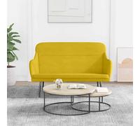 INLIFE Banc Jaune 110x76x80 cm Velours-351450