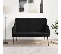 INLIFE Banc Noir 110x76x80 cm Velours-351469