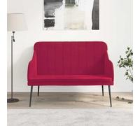 INLIFE Banc Rouge Bordeaux 110x76x80 cm Velours