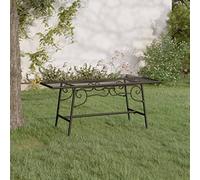 INLIFE Banc Tour d'arbre 110 cm Noir Acier