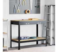 INLIFE Bancs de Travail Noir 114 x 54 x 91 cm Bois d'ingénierie