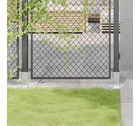 INLIFE Bases de Poteau carrées 4 pcs Argent 71x71 mm Acier galvanisé