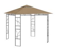 INLIFE Belvédère 3x3x2,7 m Taupe 160 g/m²