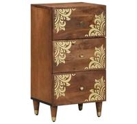 INLIFE Buffet avec tiroir Marron 40 x 33 x 75 cm Bois de Mangue Massif