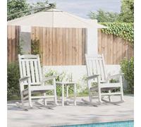 INLIFE Chaise Berçante de Jardin 2 pcs Blanc 70 x 92 x 108 cm