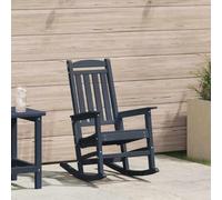 INLIFE Chaise Berçante de Jardin Bleu Marine 70 x 92 x 108 cm HDPE