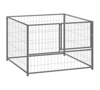 INLIFE Chenil Argenté 100x100x70 cm Acier