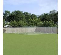 INLIFE Chenil d'extérieur pour Chiens avec Toit argenté 12x12x2,5 m