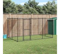 INLIFE Chenil extérieur Acier avec Toit 7,26 m²