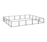 INLIFE Chenil Noir 20 m² Acier-3082144