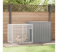 INLIFE Clapier Gris 200x91x100 cm Acier galvanisé