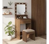 INLIFE Coiffeuse Chêne Brun 50 x 41 x 135 cm Bois d'ingénierie-865124