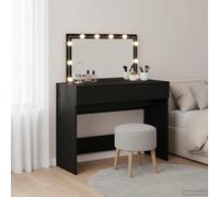 INLIFE Coiffeuse Chêne Noir 100 x 40 x 120 cm Bois d'ingénierie