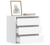 INLIFE Commode d'angle Blanc 60x41x58 cm Bois d'ingénierie