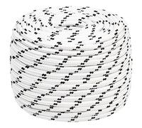 INLIFE Corde de Bateau tressé Blanc 14 mmx25 m Polyester
