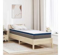 INLIFE Coussins de Matelas Blanc et Bleu 70 x 200 cm-4106253
