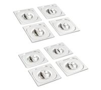 INLIFE Couvercles de Plateau 8 pcs GN 1/6 Acier Inoxydable